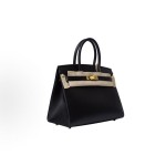 HERMES Birkin 30 Gold buckle platinum handbag 30 Women\'s Edition 89 Noir Black